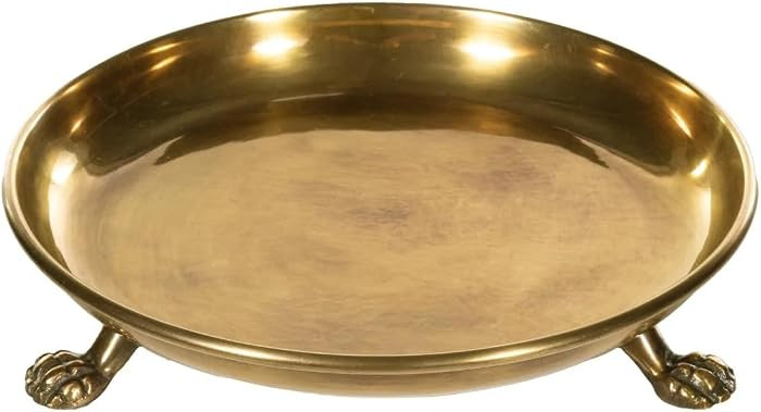 Round Clawfoot Dish Large Gold Candle and Jewelry Display Tray | Amazon (US)