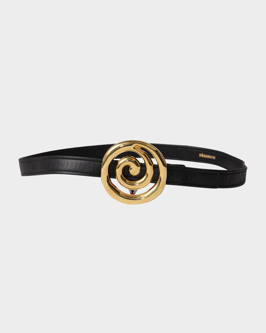 Koru Skinny Leather Belt | Neiman Marcus