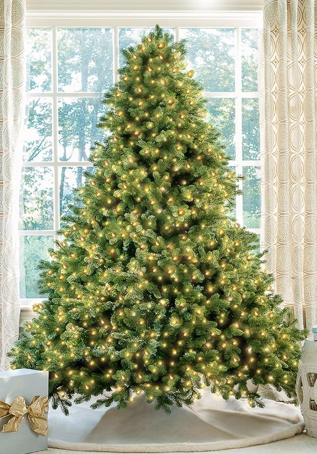 9' Cypress Spruce Artificial Christmas Tree with 2050 Warm White & Multi-Color Color LED Lights | King of Christmas