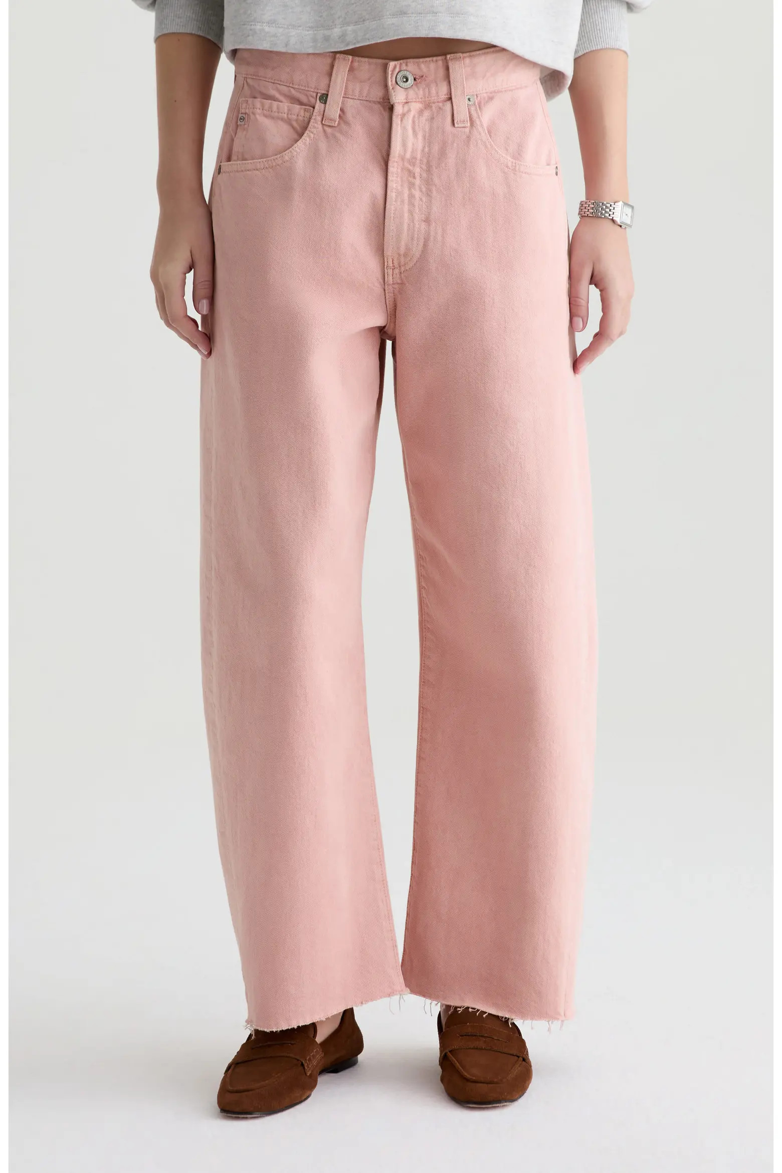 Hattie Raw Hem High Waist Crop Barrel Jeans (Women) | Nordstrom | Nordstrom