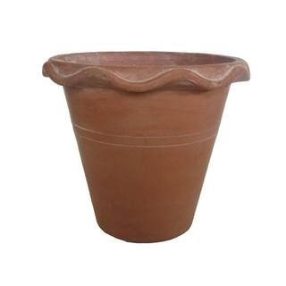MPG 18 in. L x 18 in. W x 14.5 in. H Composite Daisy Pot White Washed Terra Cotta PC6347WWTC-MPG1... | The Home Depot