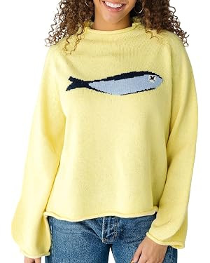 Women's Oversized Roll Neck Cute Animal Graphic Sweater Long Sleeve Chunky Knit Pullover Tops Cas... | Amazon (US)