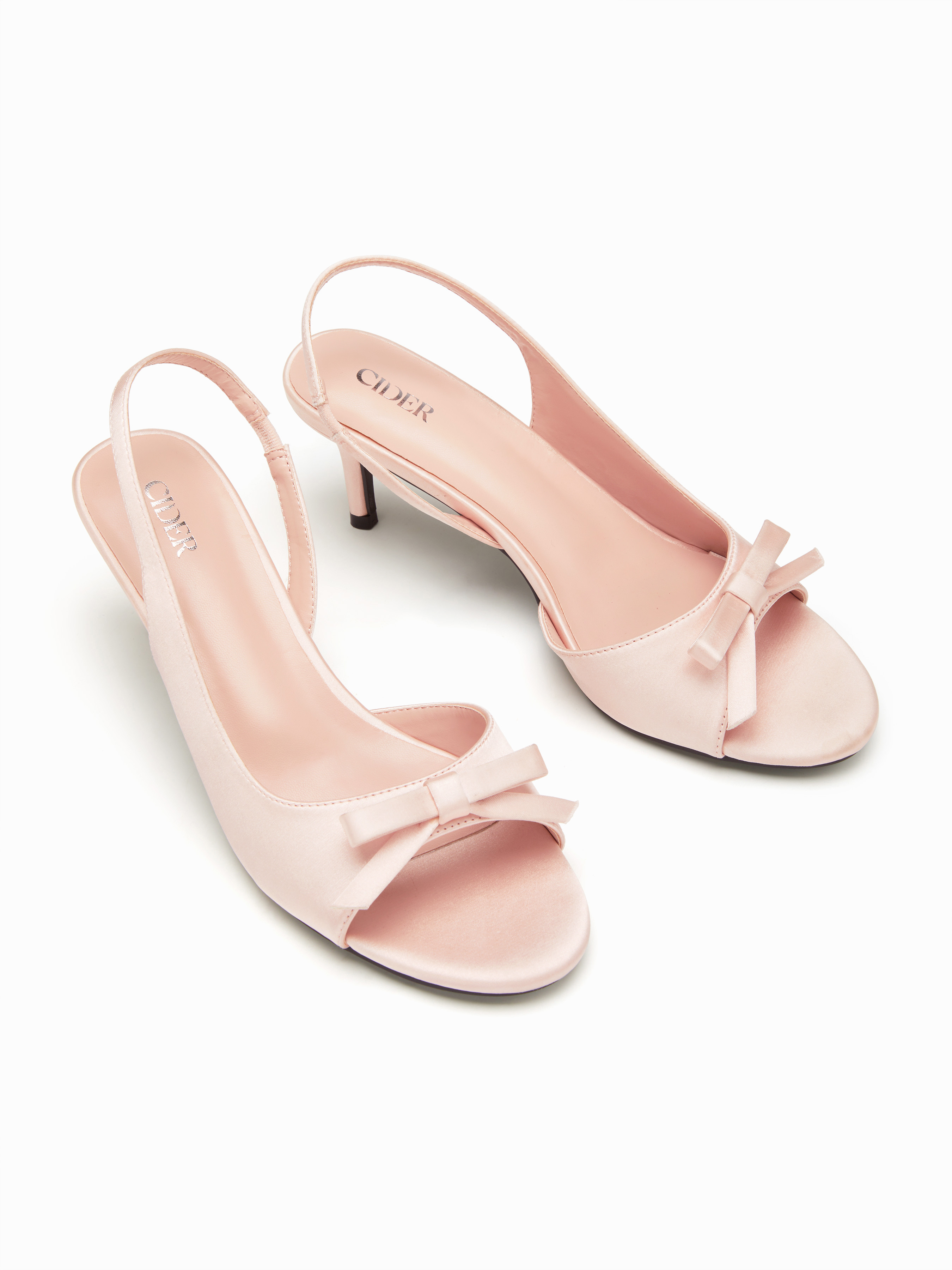 BOWKNOT DECOR SLINGBACK SANDALS For Daily Casual | Cider