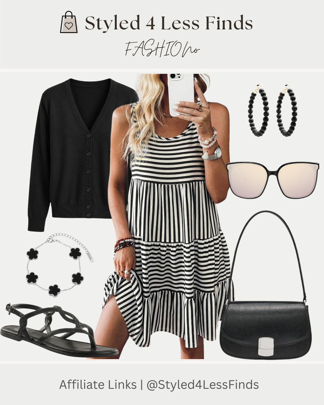 Effortless + chic 🖤

This striped dress is one of those throw-on-and-go pieces that always looks put together. Paired with classic black accessories, it’s the easiest way to elevate a casual summer look.

Style tip: Balance a flowy dress with structured accessories (like a sleek bag or strappy sandals) to instantly make your outfit feel more polished ✨ 

 #LTKcanada #LTKsummer #LTKdresses