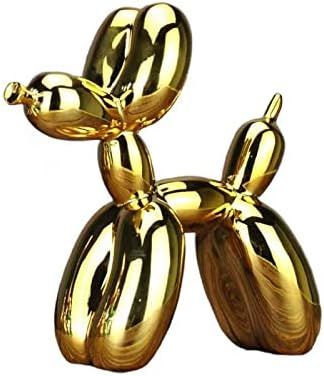 Balloon Dog Statue Electroplate Shiny Surface Modern House Decor Small Size Animal Sculpture (Gol... | Amazon (US)