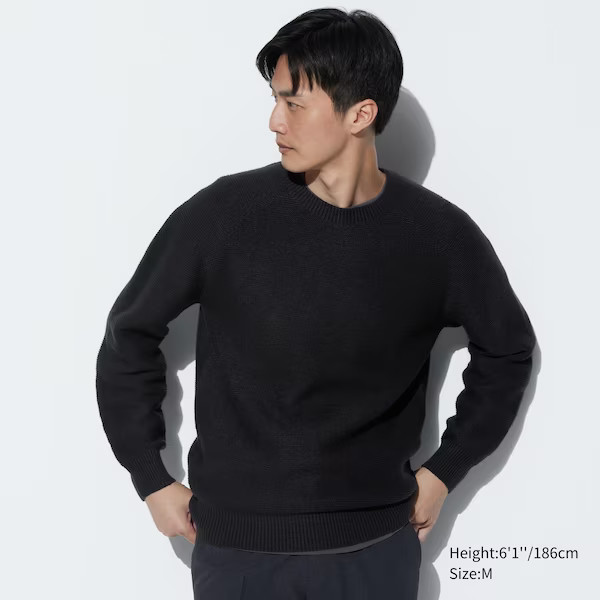 3D Knit Crew Neck Long-Sleeve Sweater | UNIQLO (US)
