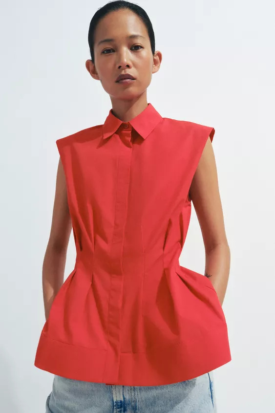 SHORT SLEEVE CROPPED TOP | Zara US