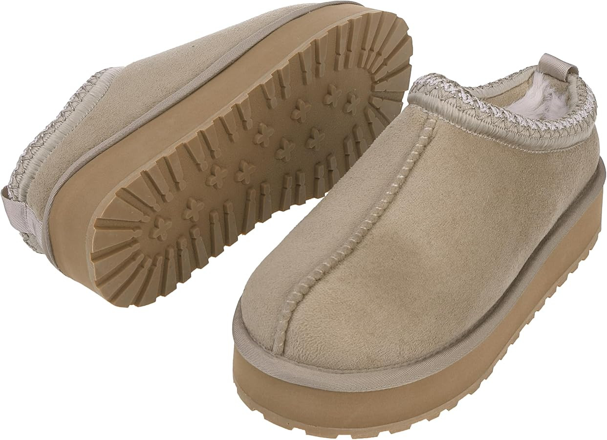 Home Slipper Platform Slippers for Women Indoor Outdoor Mini Boots Non-slip Plush Lining Slip On ... | Amazon (US)