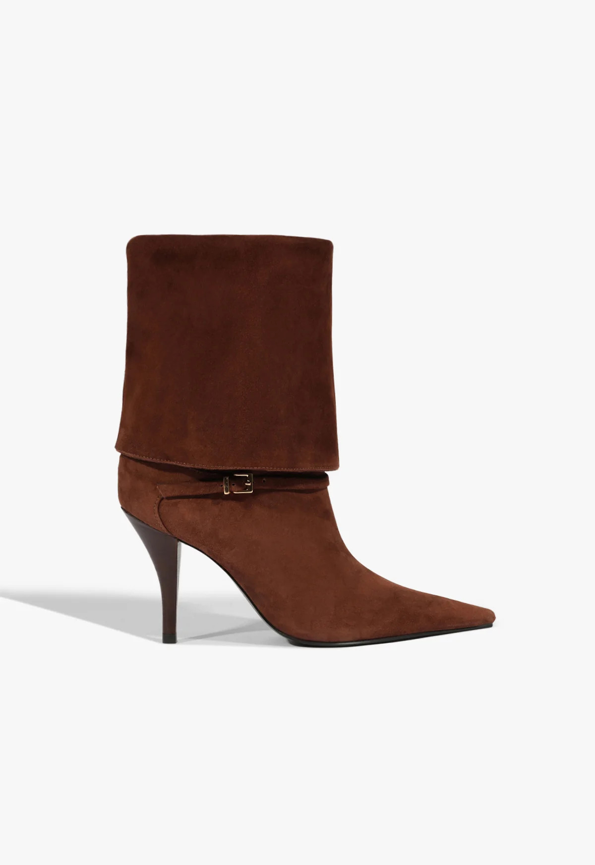 Brown Suede Bootie Rudy Buckle | SCHUTZ | Schutz (US)