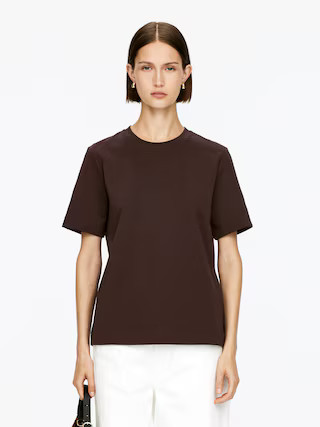 PEARL Heavyweight T-Shirt – Dark Brown – Women – ARKET GB | Arket UK