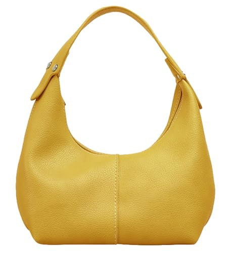 Trendy Crescent Shoulder Bags for Women Leather Hobo Tote Handbag Slouchy Top-Handle Bag Underarm Satchel Cute Clutch Purses | Amazon (US)
