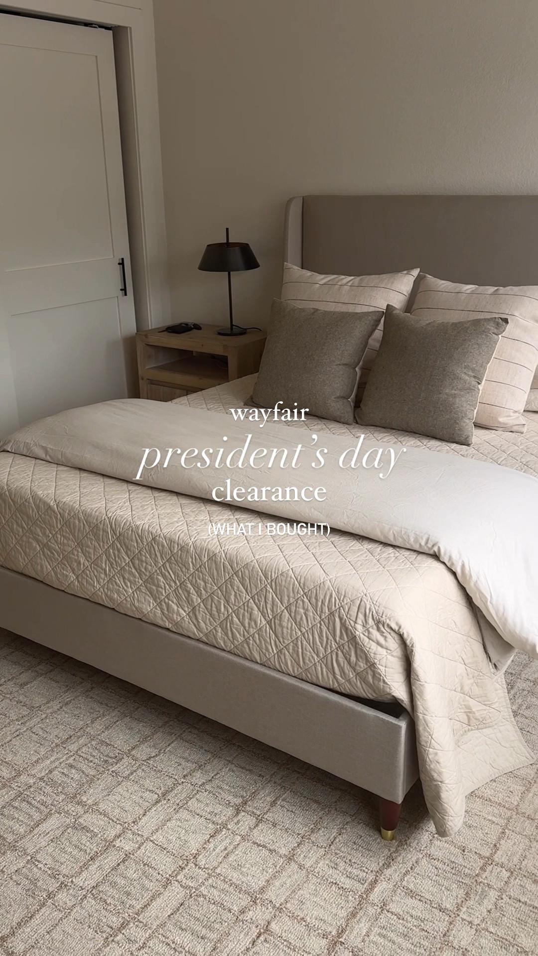 wayfair’s presidents’ day clearance is happening rn!! with up to 70% off!!

linking the exacts that i bought below. 

- upholstered platform headboard in “brown”


#wayfair #wayfairclearance #wayfairfinds #wayfairbed #platformbed #upholsteredbed #arearug #checkeredrug #neutralrug 

#LTKWatchNow #LTKHome #LTKStyleTip