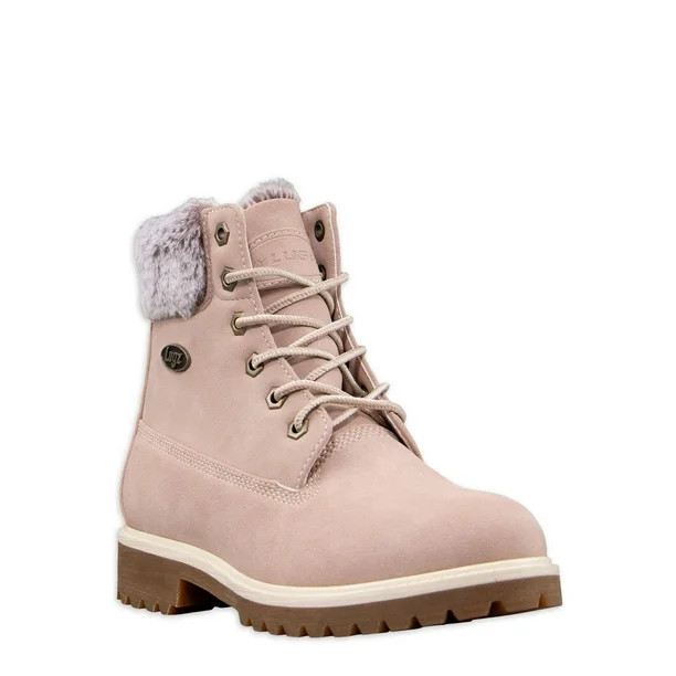 Lugz Women's Hudson Lace-up Fur-trim Boot - Walmart.com | Walmart (US)