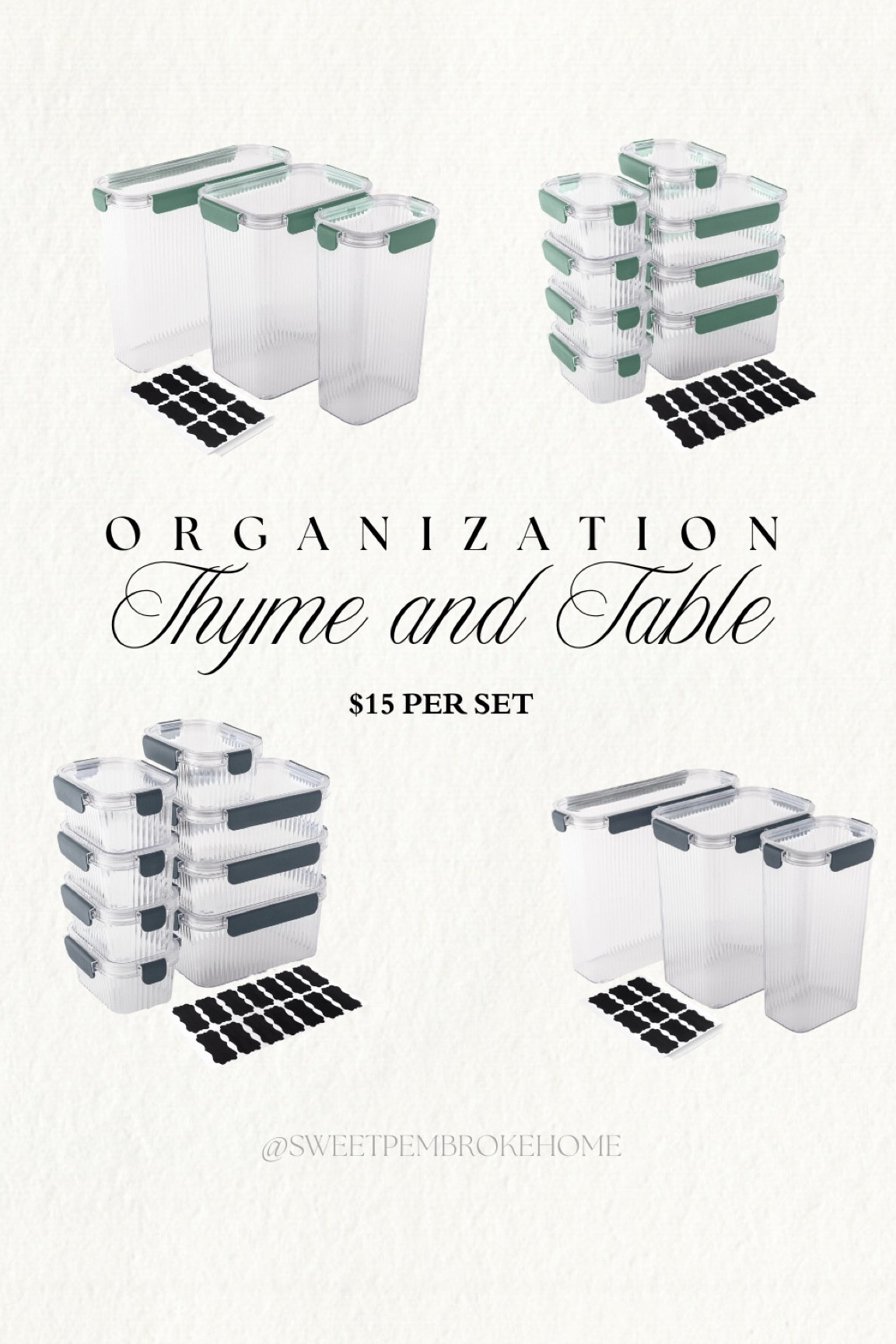 Another Thyme and Table Deal alert ‼️ $15 for the set. Beautiful ribbed set. Comes with the stickers. #organization #kitchenorganization

#LTKFindsUnder50 #LTKSaleAlert #LTKHome