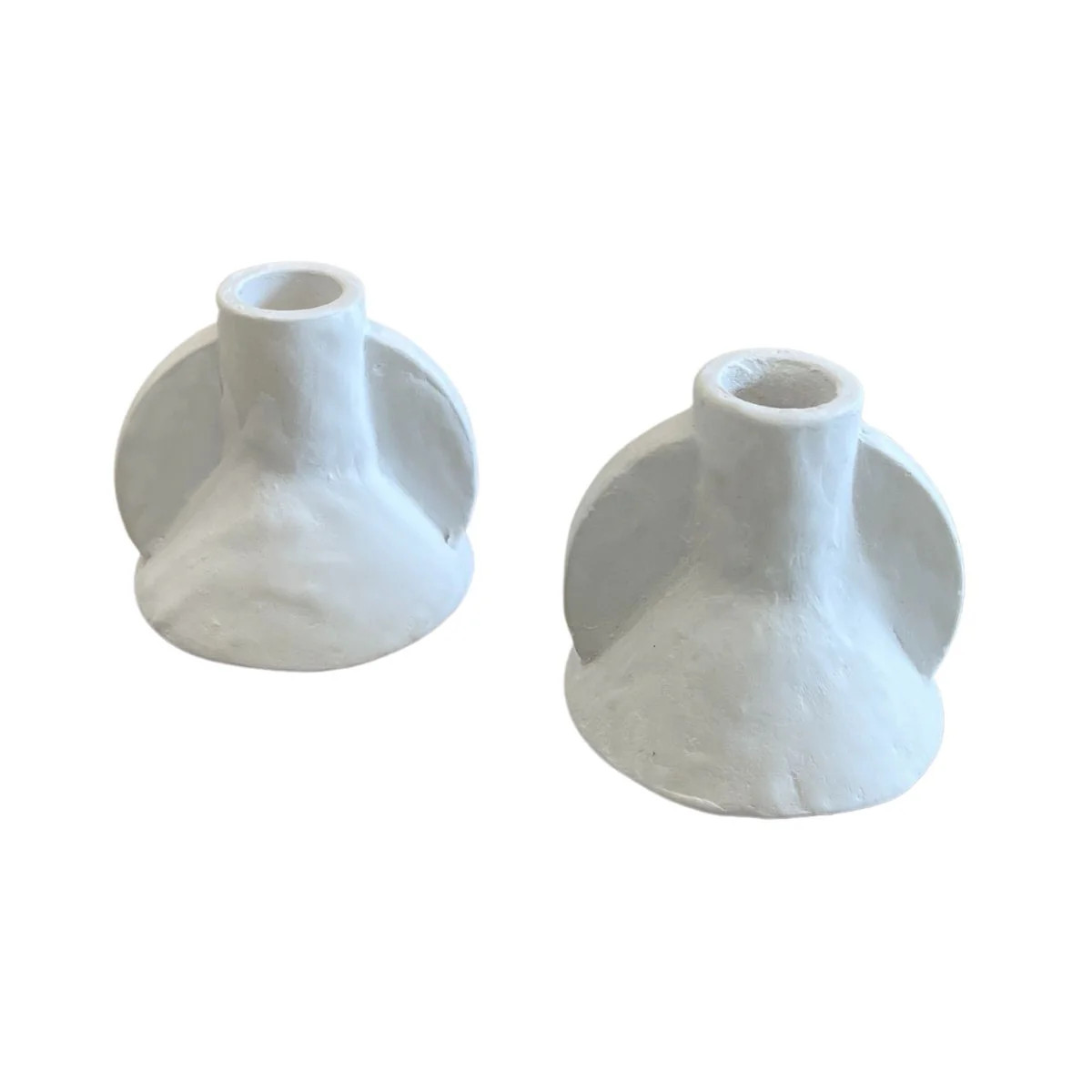 Handmade Plaster Candlesticks, Set of 2, by Heather Essian
 – Paloma and Co. | Paloma & Co.