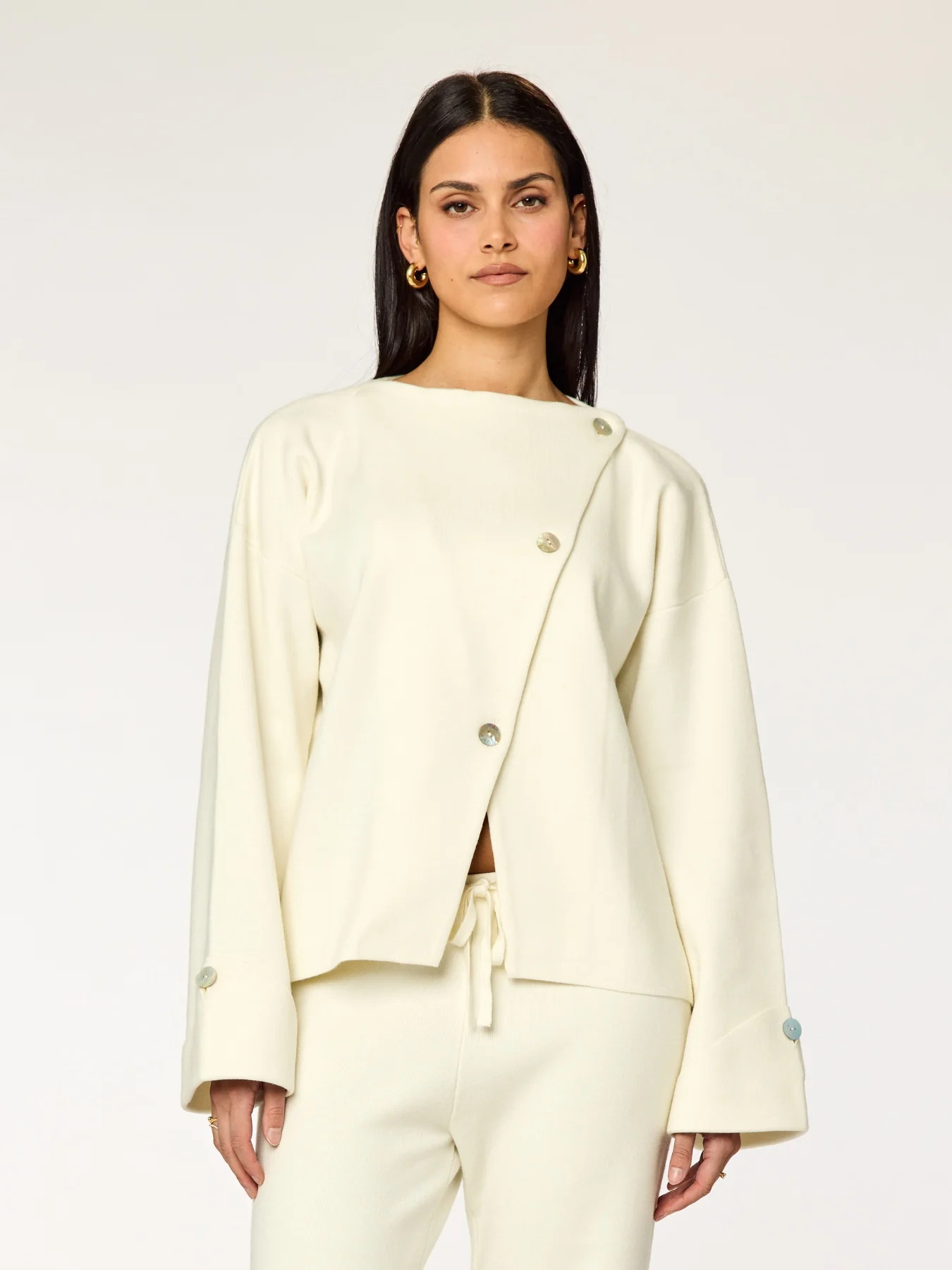 FAYE - Knit Cardigan • Cream | Ninety-9