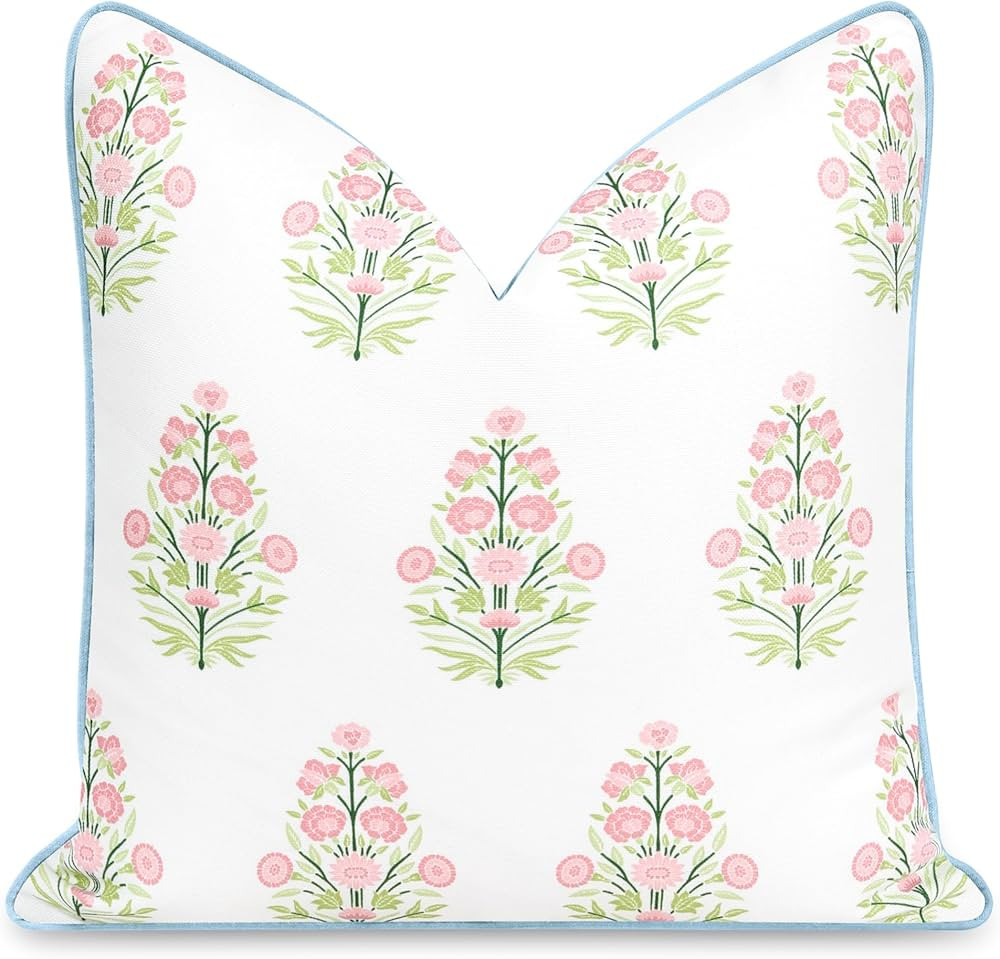 Hofdeco Premium Coastal Patio Indoor Outdoor Throw Pillow Cover Only, 18"x18" Water Repellent for... | Amazon (US)