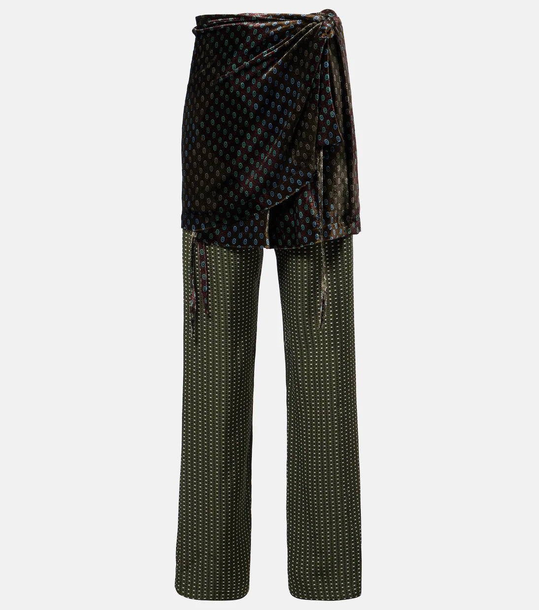 Draped printed wide-leg pants | Mytheresa (US/CA)