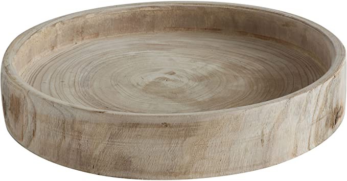 Creative Co-Op Paulownia Wood Hand Carved Tray | Amazon (US)