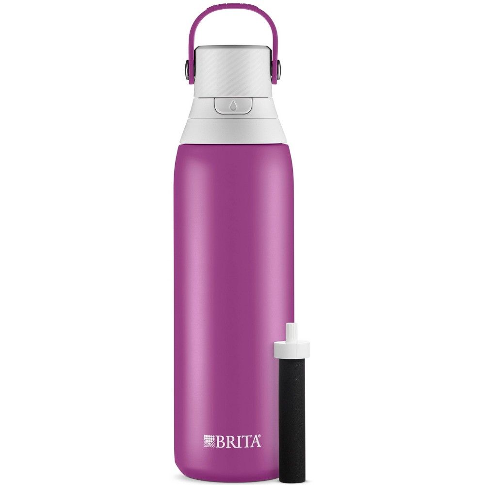 Brita 20oz Premium Double-Wall Stainless Steel Insulated Filtered Water Bottle - Purple | Target