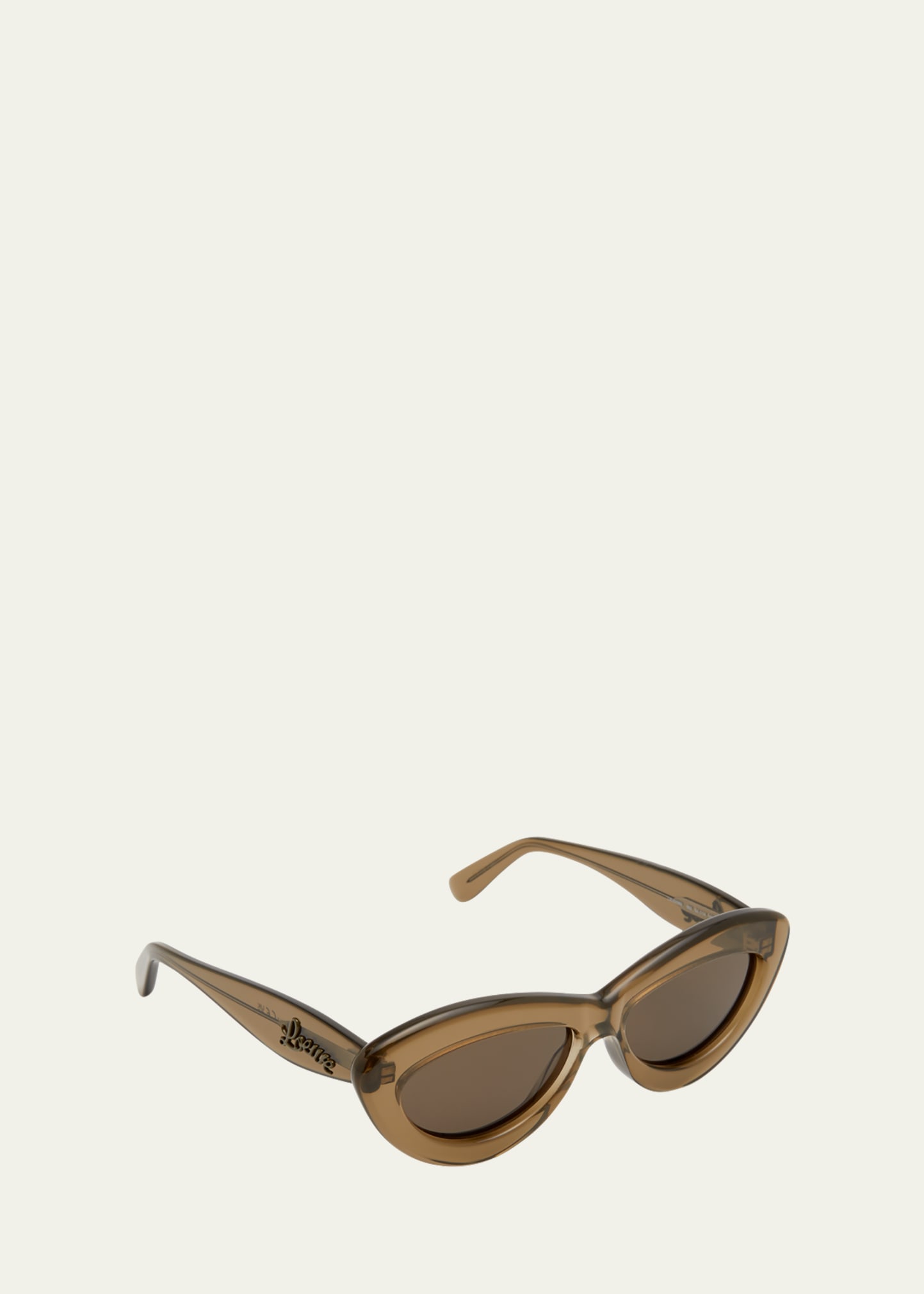 Loewe Tonal Curvy Logo Acetate Cat-Eye Sunglasses | Bergdorf Goodman