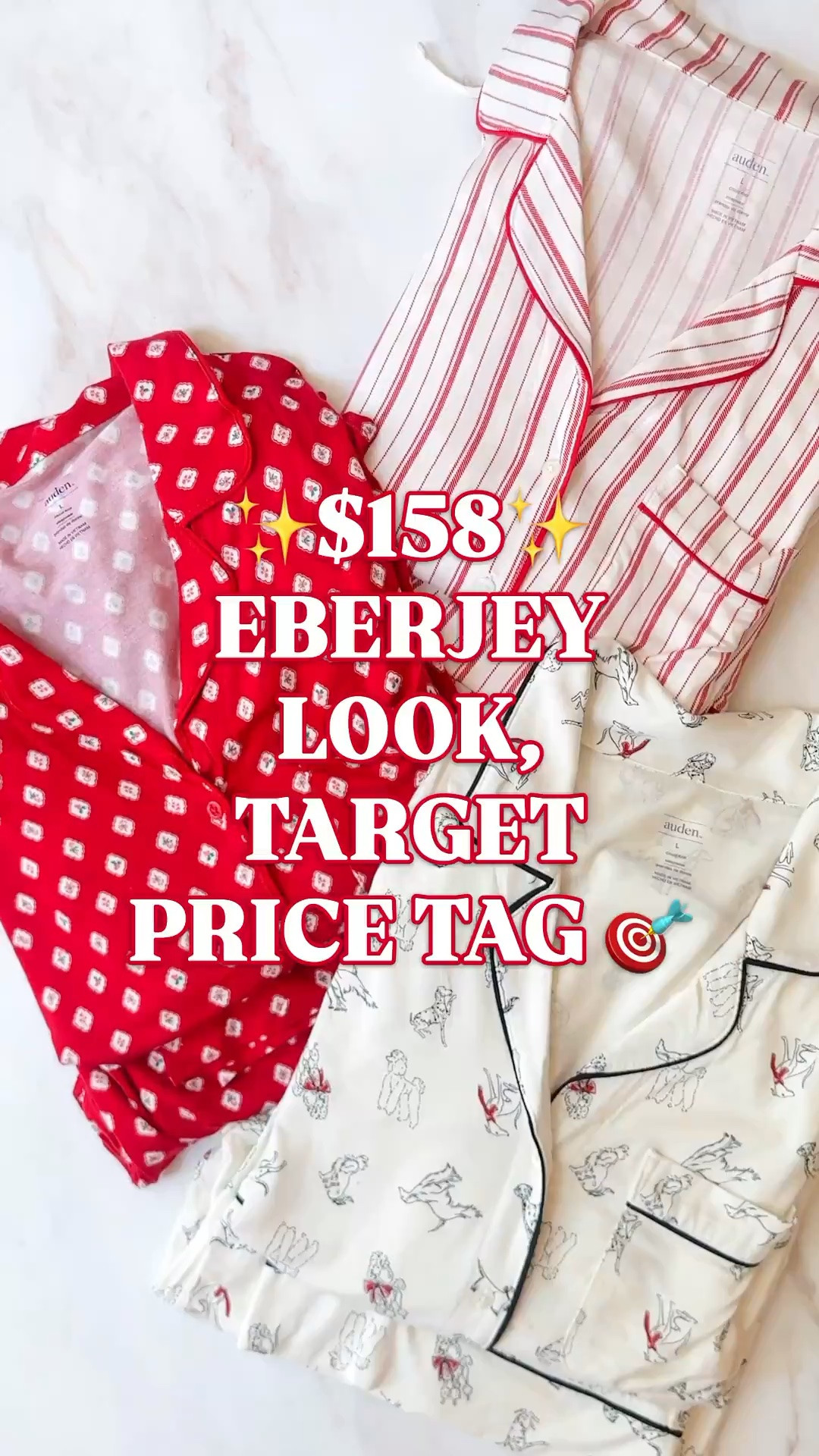 Target holiday pajamas | Eberjey Gisele look for less | modal pajama sets women | Christmas pajamas

Eberjey taste, Target budget. The $158 Gisele pajama look is here in Auden’s new holiday prints, and yes, these are 94% modal. Eberjey’s Gisele sets are 95% modal. Pretty prints, classic piping and soft stretch jersey for way less.

If you love pajamas that are smooth against your skin, drape softly and stretch when you move, look at these. The modal jersey has that soft, fluid quality, with 6% spandex for flexibility. Add an elastic waistband, and you have a matching set for sleeping, lounging and staying in your pajamas through Christmas breakfast.

The collared button front shirt, chest pocket and piping around the cuffs and pant hems give them such a polished finish. Each set includes a long sleeve top and matching full length pants, with multiple holiday prints available.

Get your Christmas pajamas now and enjoy them for the whole season: wrapping presents, watching holiday movies and opening gifts on Christmas morning. Choose your favorite print below, and pick up a pair for someone who would appreciate soft modal pajamas as much as you do.

Target Christmas pajamas women, Target holiday pajamas, Auden Cloud Knit pajamas, Target modal pajama set, Eberjey Gisele look for less, Eberjey pajama alternative, soft modal pajamas women, stretchy pajamas women, matching Christmas pajama sets, long sleeve pajama set women, button front pajamas, piped pajamas, preppy holiday pajamas, Christmas morning pajamas, winter sleepwear women, affordable luxury pajamas, pajama gifts for her @Target

#LTKHoliday #LTKGiftGuide #TargetFinds #Eberjey #HolidayPajamas #ModalPajamas #LookForLess #ChristmasPajamas #PajamaSet #MatchingPajamas

#LTKSeasonal #LTKHome #LTKTravel