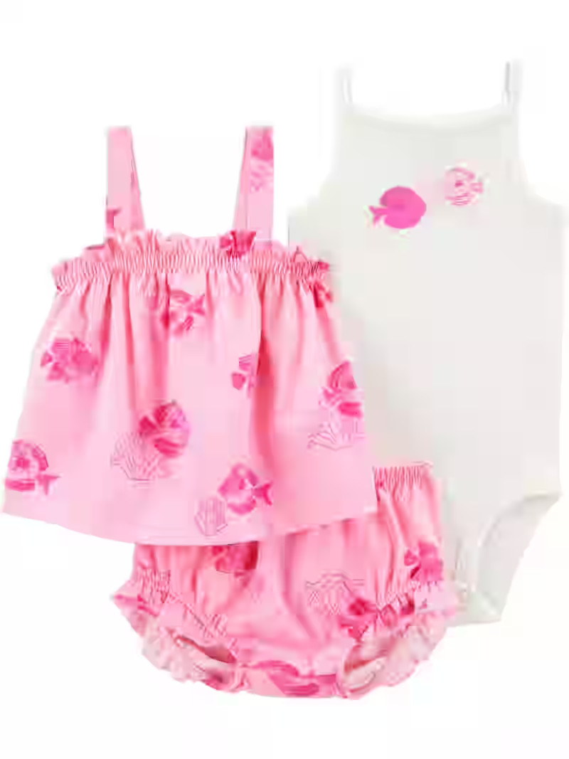Carter's Child of Mine Baby Girl Outfit Set, 3-Piece, Sizes 0/3-24 Months | Walmart (US)