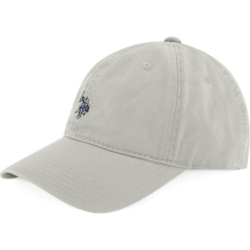 U.S. Polo Assn. mens U.s. Polo Assn. Washed Twill Cotton Adjustable Hat With Pony Logo and Curved Brim Baseball Cap, Light Grey, One Size US | Amazon (US)