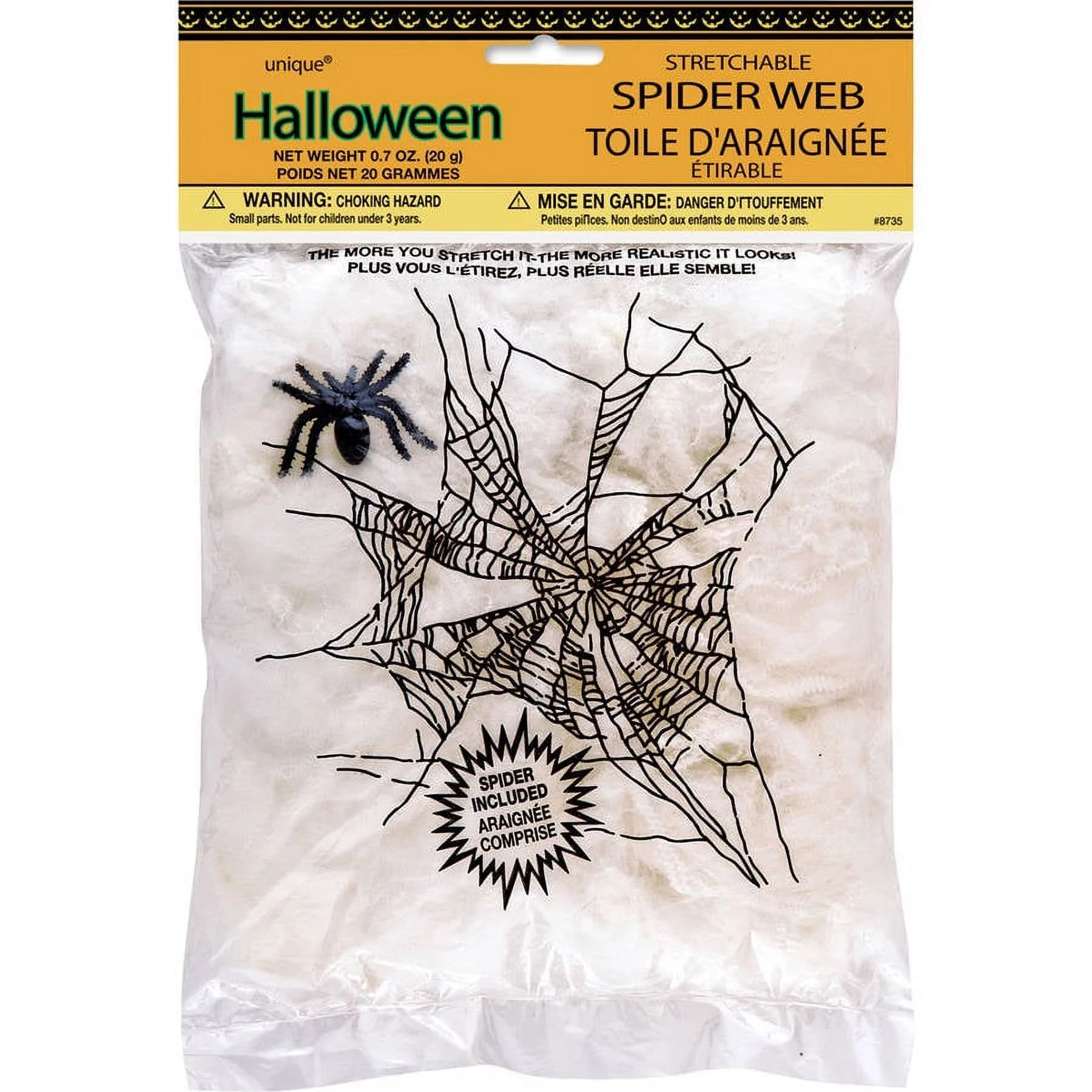 Stretchable Spider Web and Spider Halloween Decoration | Walmart (US)