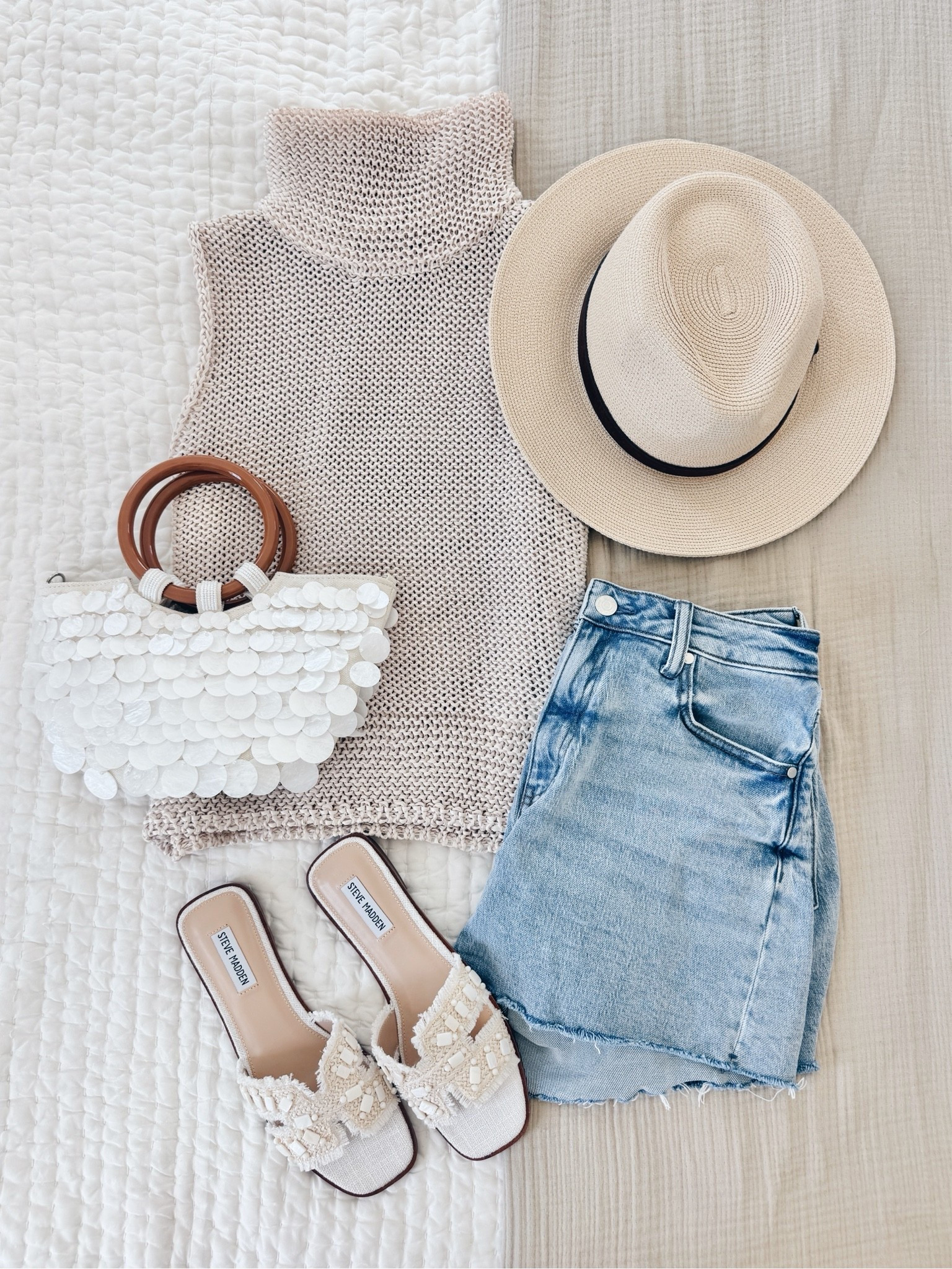 Summer outfit. I sized up one in the shorts and have small in the knit tank.  Sandals true to size.

#LTKootd #LTKgrwm #LTKOver40