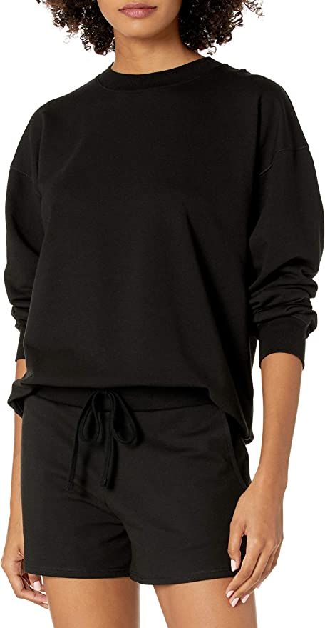 The Drop Women's Margot Loose Long Sleeve Crewneck Drop Shoulder Sweatshirt | Amazon (US)