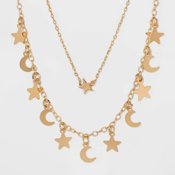 Star and Moon Necklace Set - Wild Fable™ Gold | Target