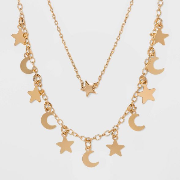 Star and Moon Necklace Set - Wild Fable™ Gold | Target