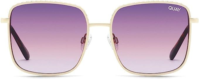 Quay Womens Real One Sunglasses Gold/Purple Pink | Amazon (US)