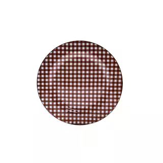 10.5" Chocolate Gingham Ceramic Dinner Plate by Ashland® | Michaels | Michaels Stores