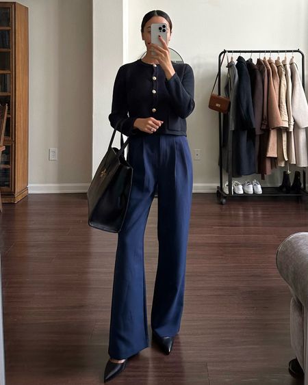 Styling navy workwear pants [25% off + use code CYBERAF for additional 15% off] - linked my other top selects from Abercrombie

• navy workwear pants - tts I’m wearing 25 reg // if you're shorter than 5'4 [or if you have slightly shorter legs] I'd recommend getting the petite version!
• sweater jacket on sale at jcrew - first time I’ve seen it go on sale! + linked similar ones from Abercrombie 

#LTKfindsunder100 #LTKworkwear #LTKCyberWeek