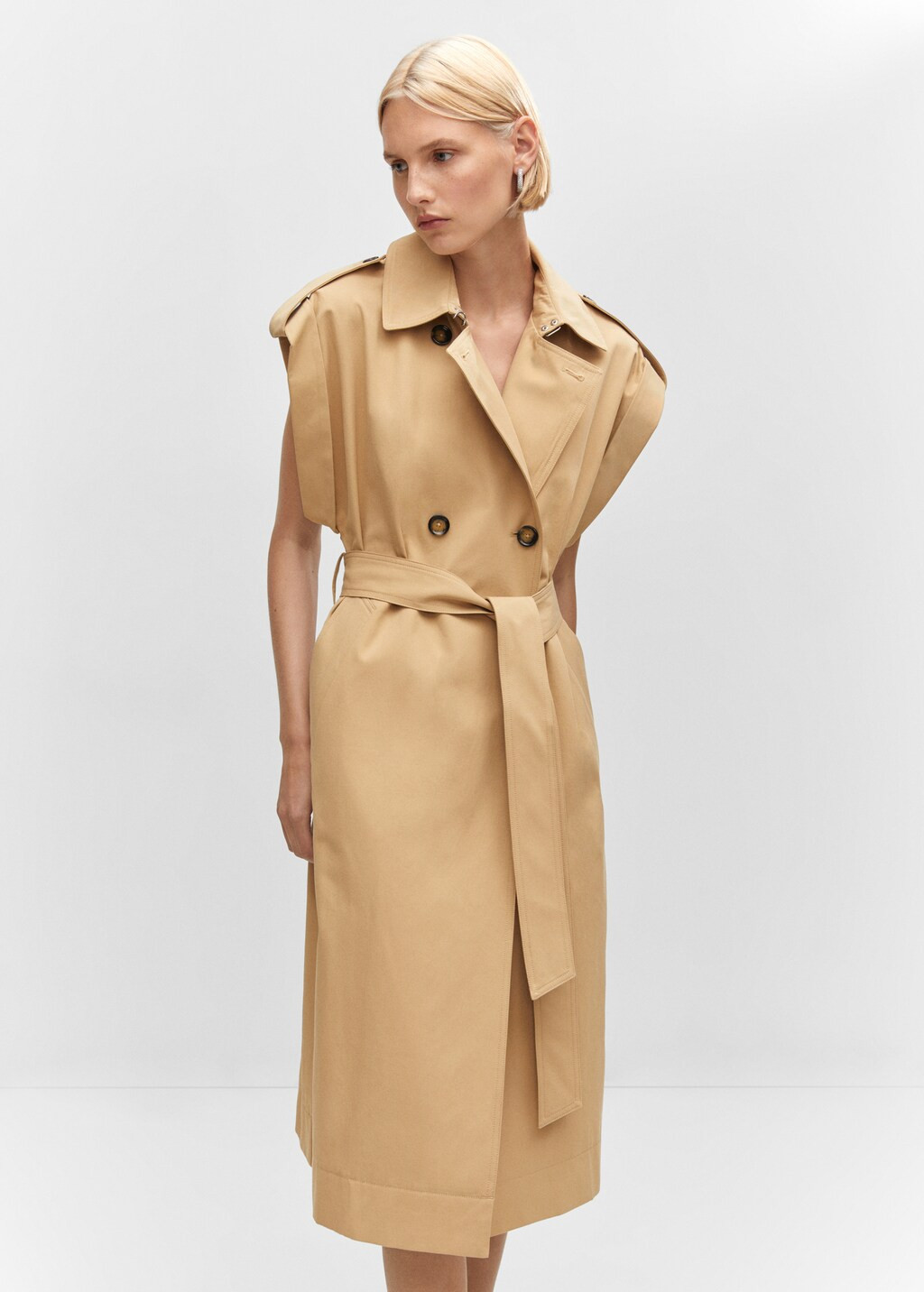 Sleeveless button-down trench coat | Mango (US/MX/AU)