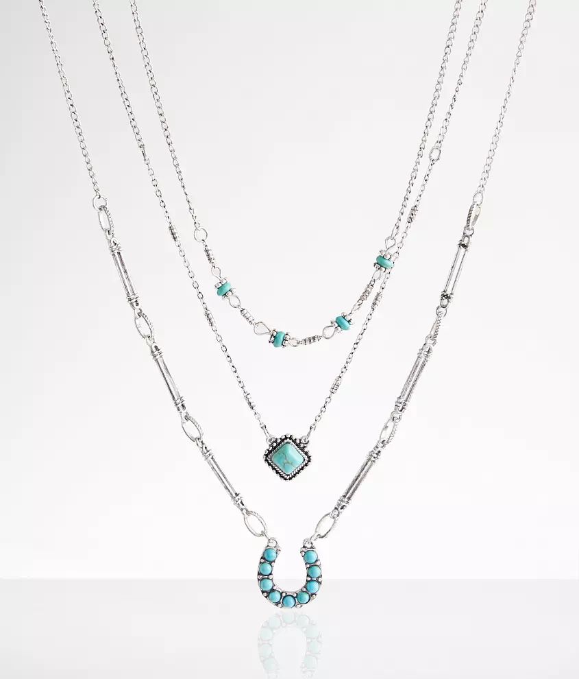3 Pack Turquoise Necklace Set | Buckle