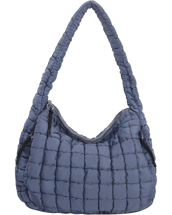 Puffer Tote Bag for Women - Large Quilted Crossbody Handbag - Lightweight Shoulder Hobo Bag - Sof... | Amazon (US)
