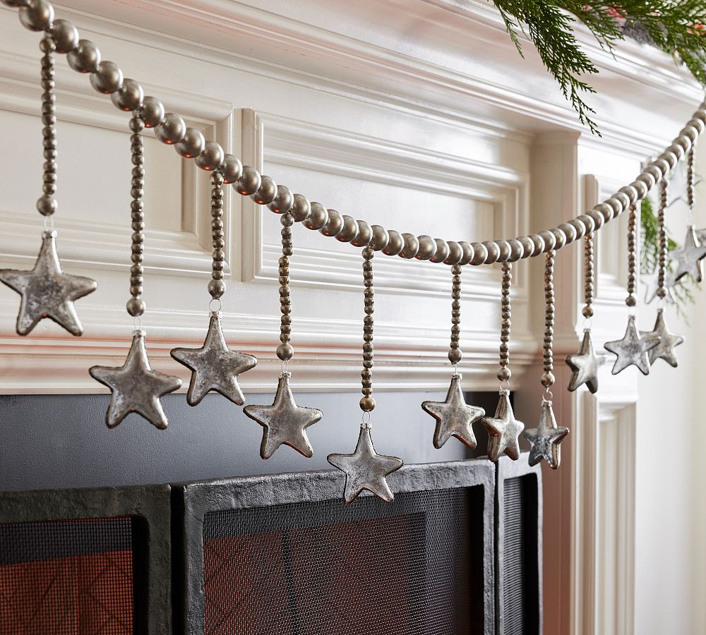 Silver Star Garland | Pottery Barn (US)