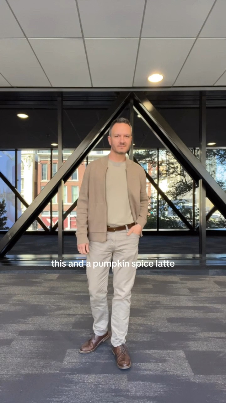 Fall outfit: monochromatic neutral tones today

#LTKMens #LTKStyleTip #LTKSeasonal