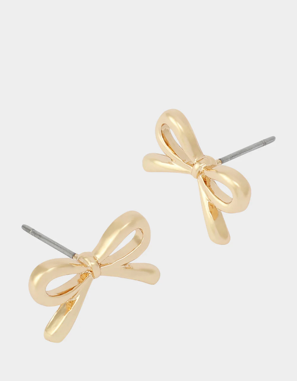BOW STUD EARRINGS GOLD Metallic Women's Stud Earrings | Betsey Johnson