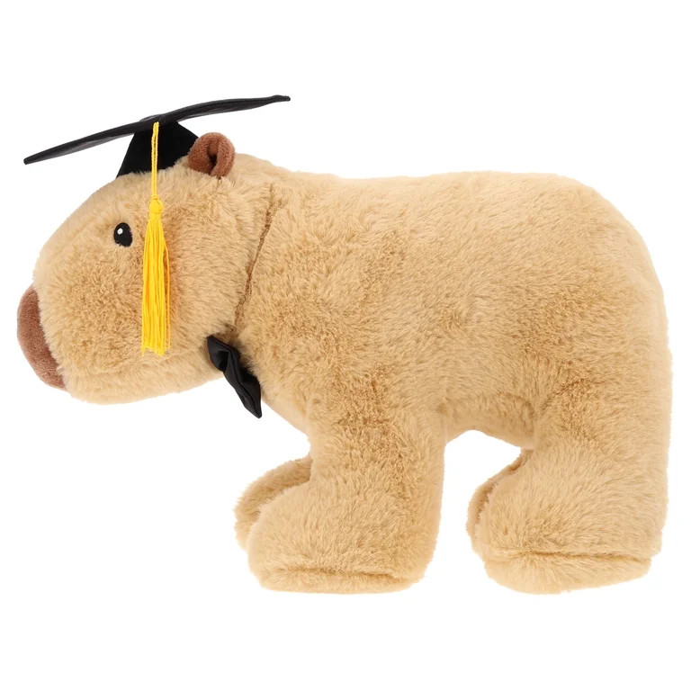 Large 2026 Capybara Plush, Brown, Graduation by Way To Celebrate | Walmart (US)