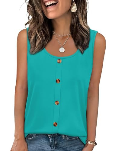 WIHOLL Spring Tops for Women 2026 Trendy Summer Tank Tops Cute Beach Vacation Outfits Spring Cruise Dressy Casual Blouses Fashion Clothing Bright Green S | Amazon (US)