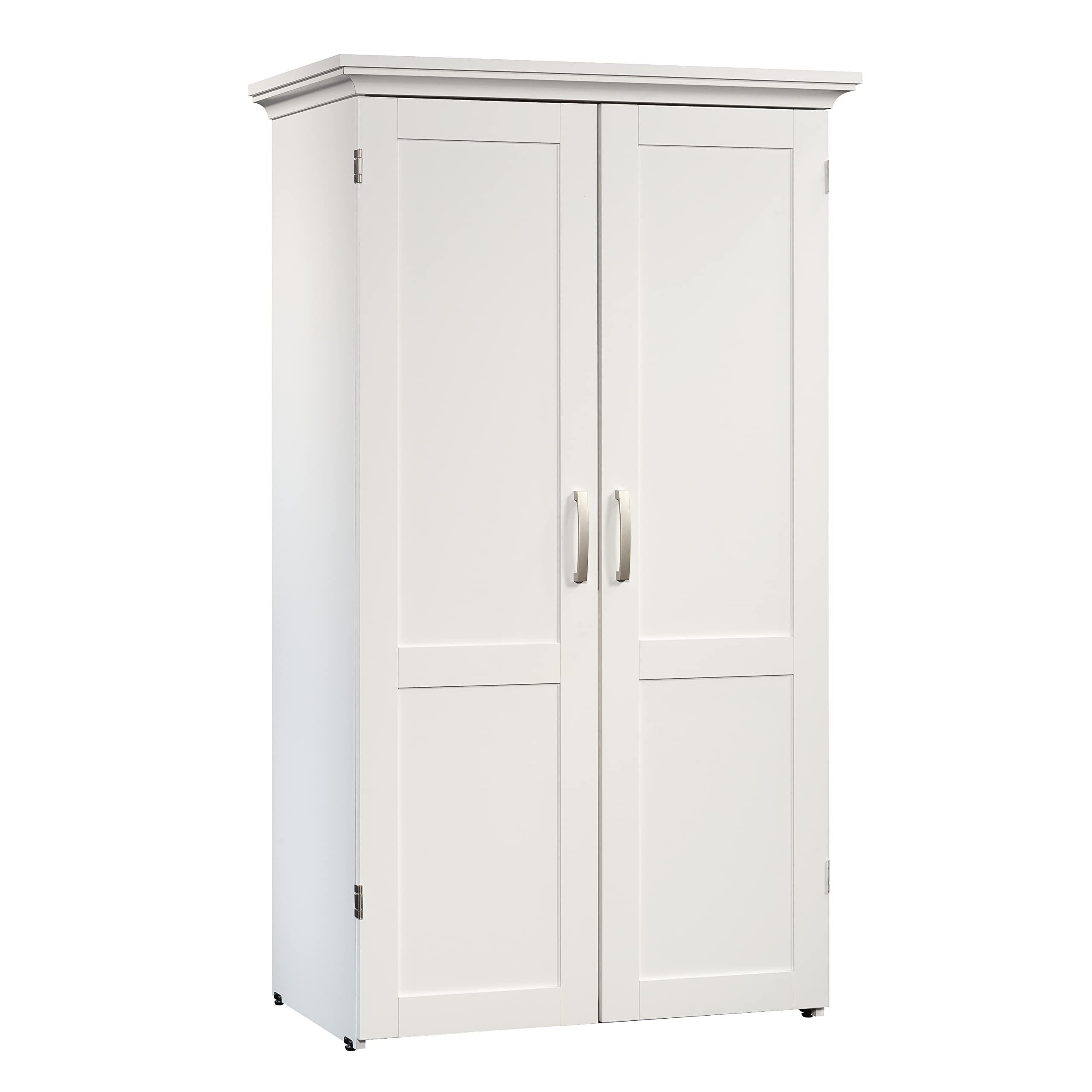 Sauder Miscellaneous Storage Craft & Sewing Armoire, L: 35.11" x W: 21.81" x H: 61.58", Glacier W... | Amazon (US)