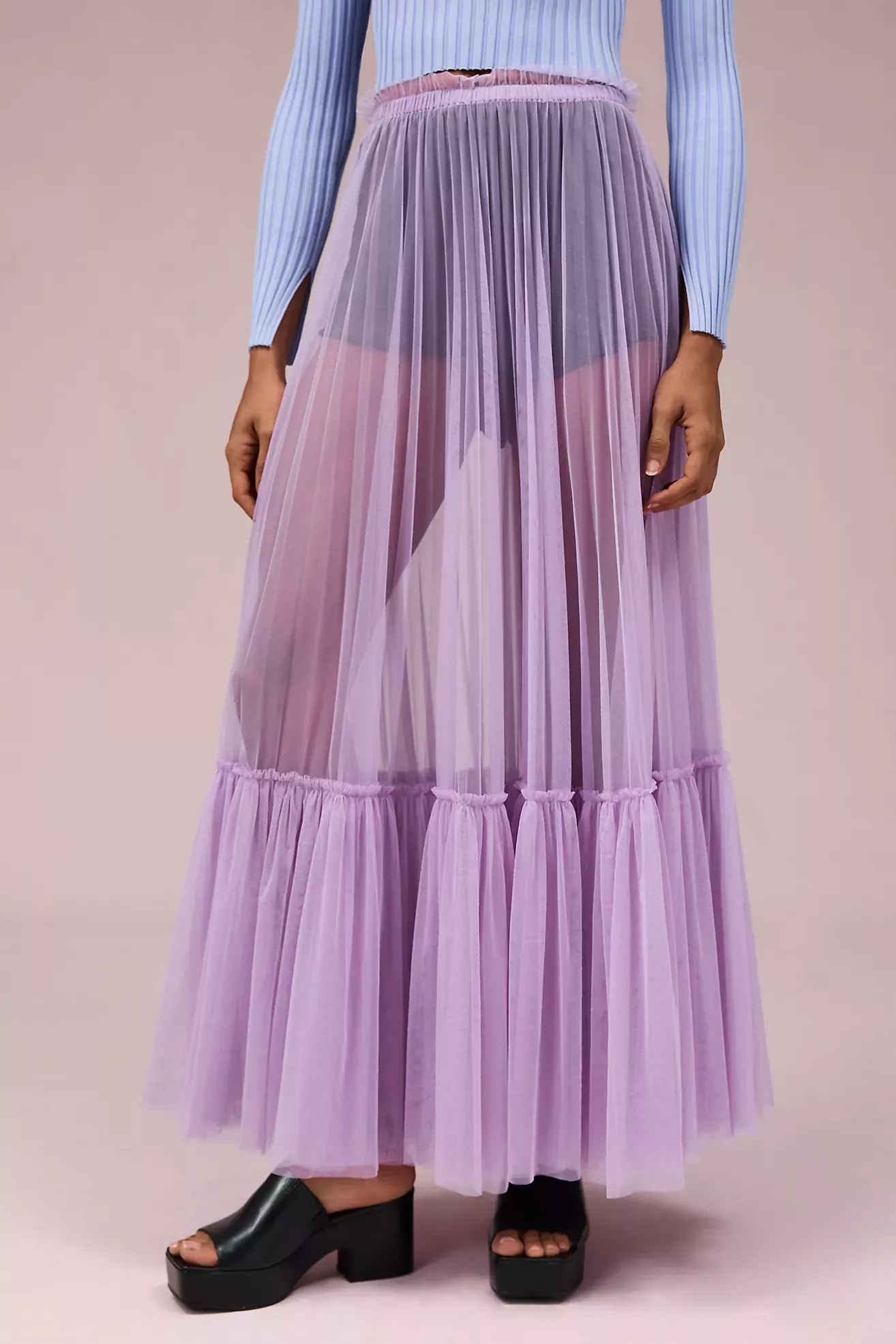 Geisha Designs Sheer Tulle Skirt