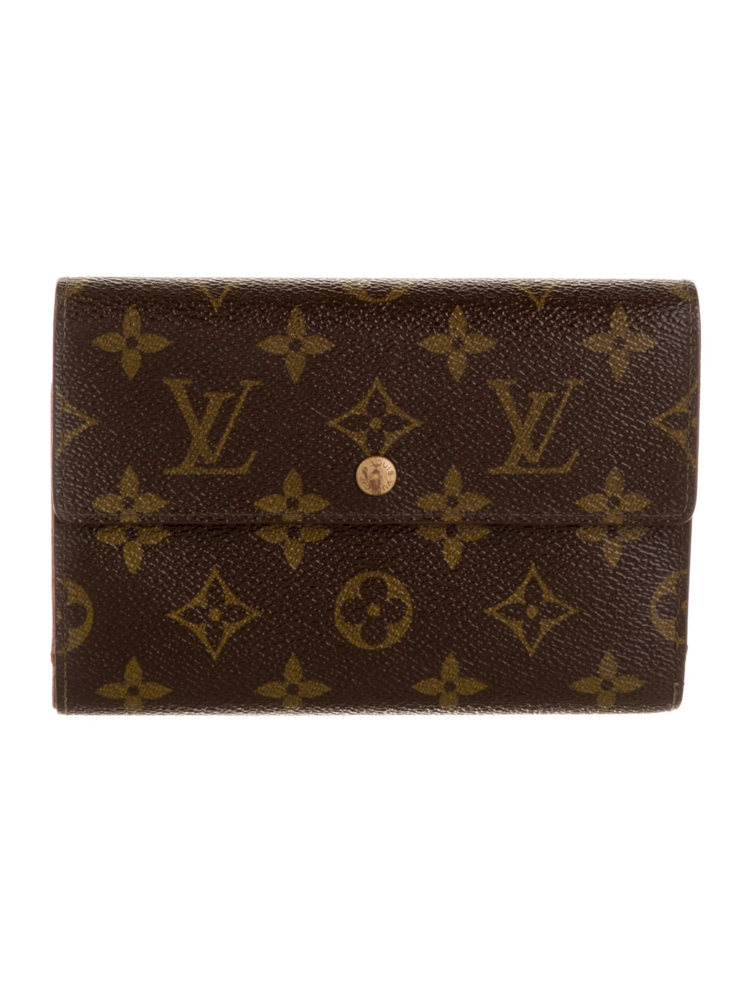Vintage Coated Canvas Porte-Trésor Étui Papier Wallet | The RealReal