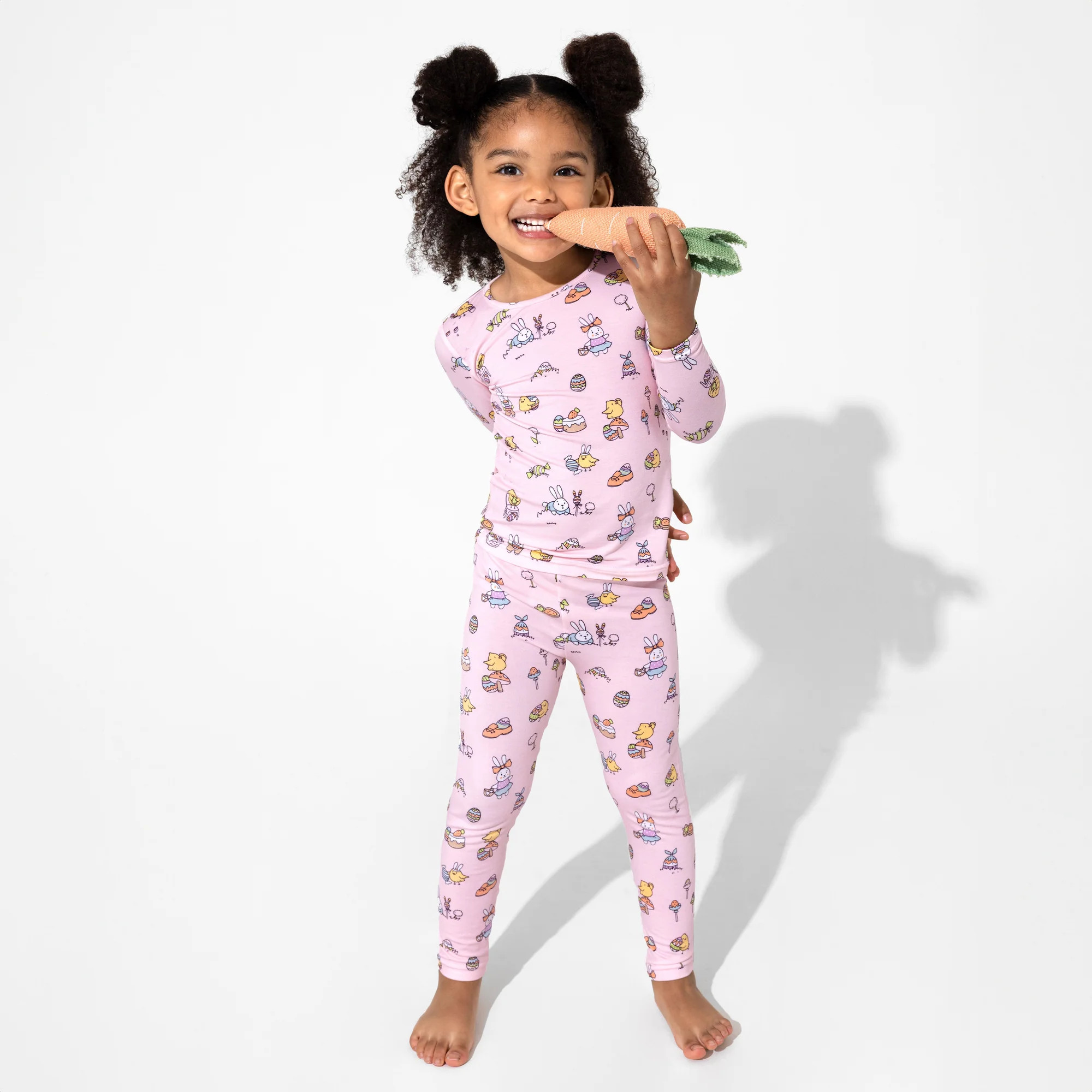 Easter Bunny Pink Bamboo Kids Pajamas | Bellabu Bear