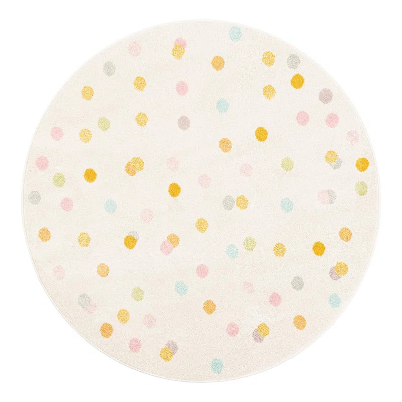 Polka Dots Machine Woven / Power Loomed Polypropylene Rug | Wayfair North America