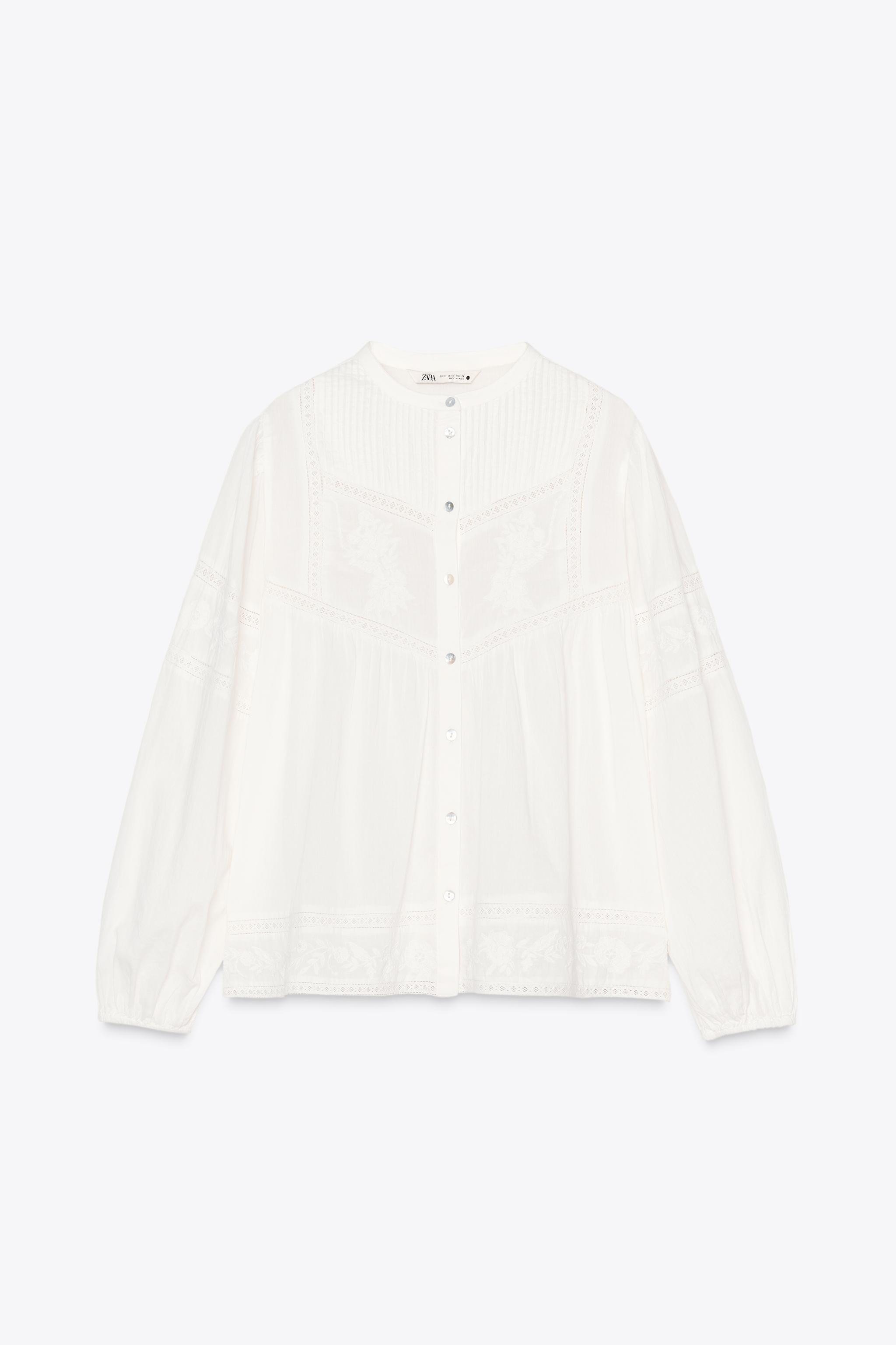 EMBROIDERED ROMANTIC BLOUSE ZW COLLECTION | Zara US